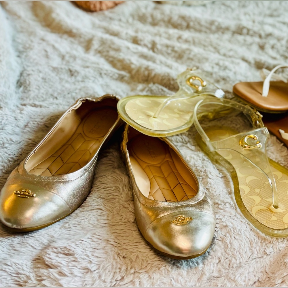 Coach Luxe Bundle: Ballet Flats + Clear Jelly Sandals
